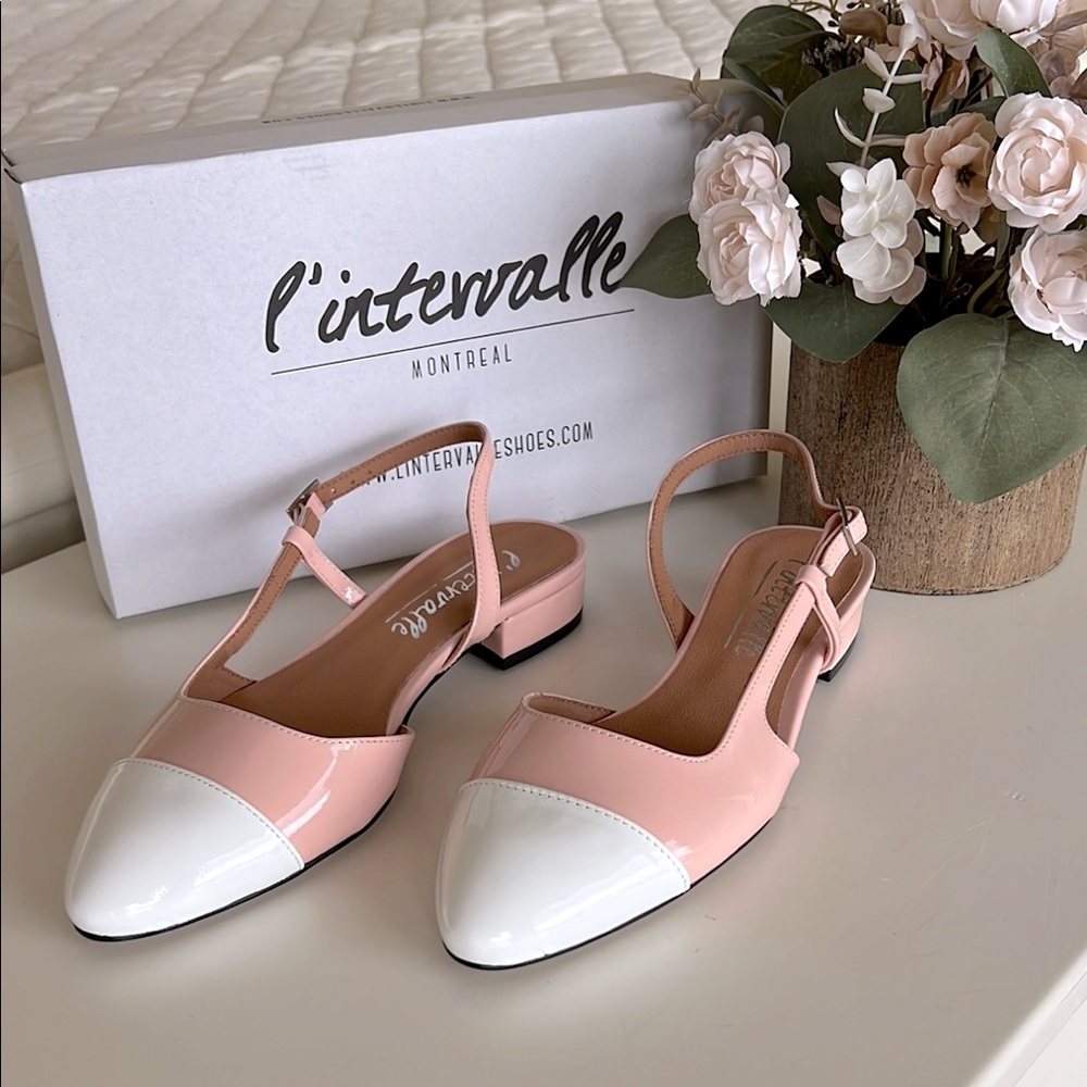 L'INTERVALLE UDA Light Pink & White Patent Leather * NEW*
